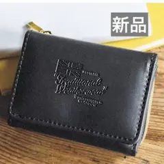 リンネル雑誌付録　トラディショナルウェザーウェア　型押しロゴ　三つ折りミニ財布