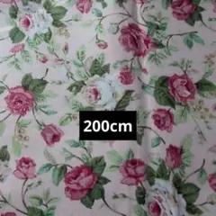 YUWA 抗菌ミューファン生地　花柄　薔薇柄　2m