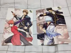 銀魂　イラストカード　2枚セット　坂田銀時　土方十四郎　沖田総悟　神楽