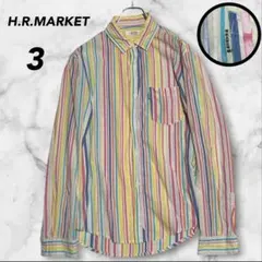 【極美品】H.R.MARKET マルチストライプシャツ サイズ3 聖林公司　長袖のサムネイル