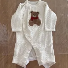 クマ刺繍ロンパース 60-70cm
