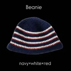 クラッシャーハット ビーニー ハンドメイド かぎ針編み