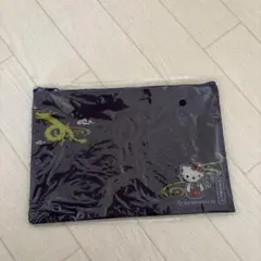 新品　ハローキティ　宝くじ開運 ポーチ ネイビーのサムネイル