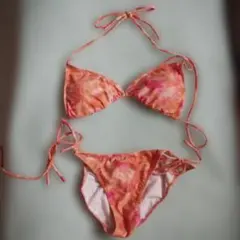 オレンジ系 タイダイ柄 ビキニ セパレート水着のサムネイル