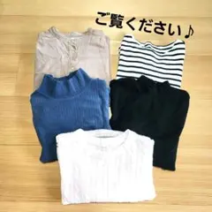 秋冬物【150】5品 女の子 長袖 ワンピース フリース ニット 子供服