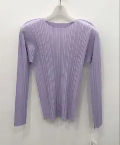 プリーツプリーズイッセイミヤケA-POCプリーツの丸首長袖シャツ