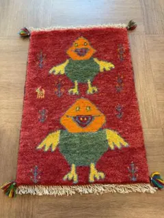 ギャッベ ペルシャ絨毯 92x60cm ギャベ 玄関マット 手織り ラグ 絨毯 