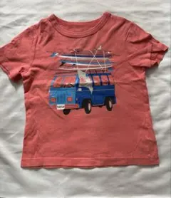 GAP サーモンピンク　サーフボードとサメ柄　Tシャツ　100㎝