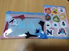 パペットスンスン スシローコラボ　クリアポーチ＆シール