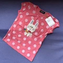 【新品】klädskaap ウサギ刺繍 Tシャツ 100cm