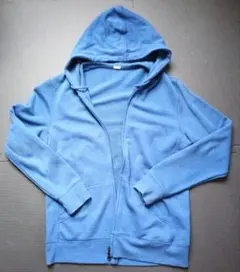 ＧＵ ライトブルー フルジップパーカー L