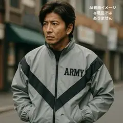 90s 実物 米軍 ARMY ナイロンジャケット SKILCRAFT製 グレー