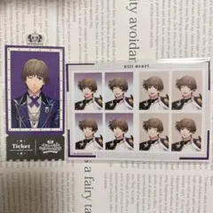 鳳瑛二 うたプリワンダーランド フォトステッカー チケット風カード箔押し