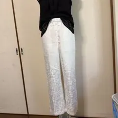 COEN 幾何学模様 ジャガードパンツ ホワイトのサムネイル