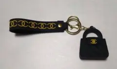 CHANEL ノベルティ バッグチャーム キーホルダー ブラック