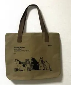 猫柄　キャンバス　トートバッグ　Y-4