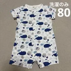 洗濯のみ　西松屋 海のいきもの ロンパース　80cm