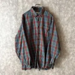 L.L.Bean チェック柄フランネルシャツ XL エルサルバドル製 メンズ古着