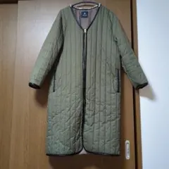 ナノユニバース　美品　インド刺繍　キルティングダウンジャケット　ロングコート
