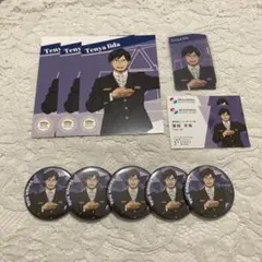 ✩ヒロアカ 飯田天哉 静鉄 缶バッジ ポストカード 名刺風カード 特典