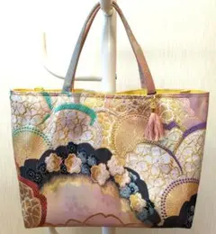 帯リメイク トートバッグ107 ハンドメイド