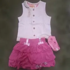 ベストとフリルスカートセット