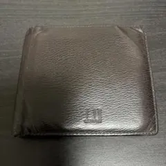 #1173 dunhill レザー二つ折り財布 ブラック 財布