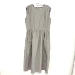 UNIQLO ノースリーブシャツワンピース M グレー