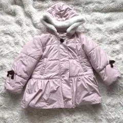 ピンク 中綿コート 120cm フード取り外し可能　ビケットクラブ
