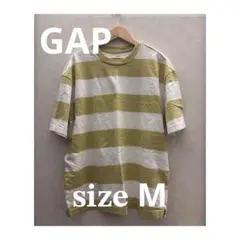【GAP】ストライプTシャツ 半袖 オーバーサイズ M 100%コットン