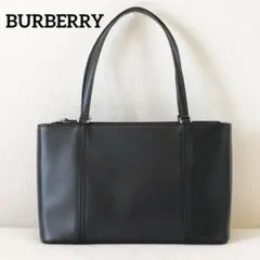 バーバリー　トートバッグ　ビジネスバッグ　ノバチェック　レザー　A4　美品　軽量