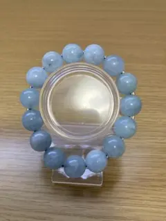 聖母マリアアクアマリン　天然石ブレスレット　パワーストーン 16㎝　No55