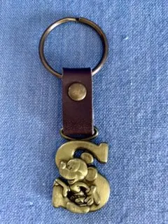 Disney ミッキーマウス イニシャルキーホルダー S