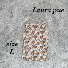 Laura pue (L) ノースリーブ トップス スクエアネック 花柄 総柄のサムネイル