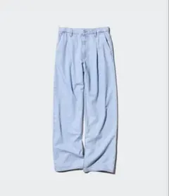 【UNIQLO（ユニクロ）】ドレープデニムタックパンツ/丈長/XL(LL)