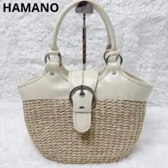 美品 HAMANO 濱野 ボルドー がま口 ハンドバッグ - メルカリ