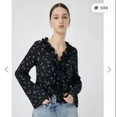 MOUSSY LACE UP RUFFLE ブラウス 長袖のサムネイル