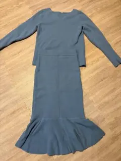 MilaOwen ブルー ニットセットアップ
