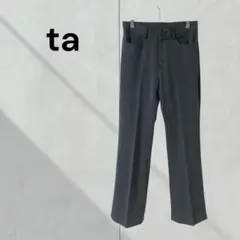 ティーエー センタープレス スラックス パンツ（61）ストレート グレー