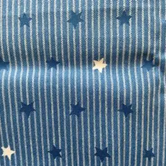 ★爽やかな星柄綿生地★ 青と白