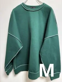 SHEIN グリーン オーバーサイズ スウェット M ゆったり