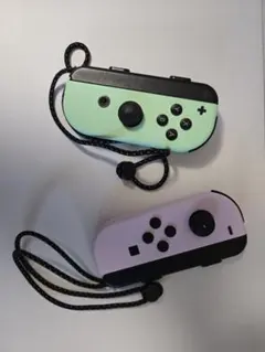 美品　NintendoSwitchジョイコン　パステルパープル　パステルグリーン