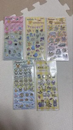 新品 ポケットモンスター ポケモン シール5枚セット ぷくぷくシール