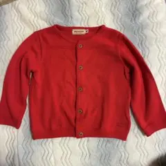 「美品」ミキハウス/赤ニット/80