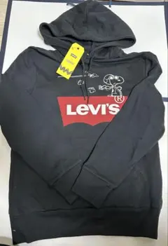 Levi's スヌーピー コラボ パーカー S ブラック　PEANUTS