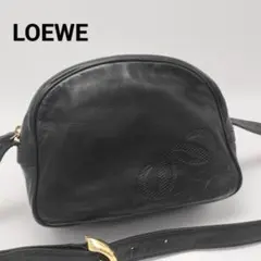 美品✨ ロエべ ハンドバッグ兼ショルダー 黒レザー ヴィンテージ ロゴ型押し de8600048f80b3bf690b778e3fb735