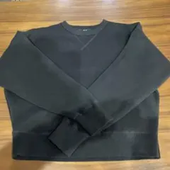 UNIQLO ブラウン スムースコットンクルーネックセーター S