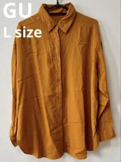 GU オレンジ 長袖シャツ Lサイズ
