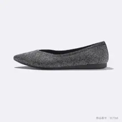 GU ウォッシャブルニットフラットシューズ　88BLACK 24.5