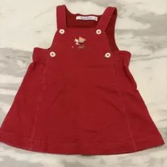 familiar 赤色 ワンピース 70